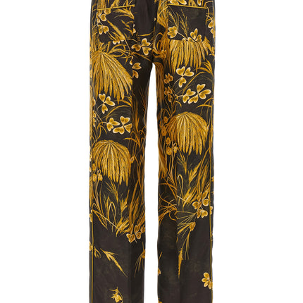 F.R.S. - FOR RESTLESS SLEEPERS Multicolor Silk Casual Pants