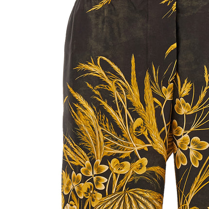 F.R.S. - FOR RESTLESS SLEEPERS Multicolor Silk Casual Pants