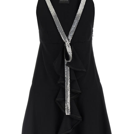 Giovanni Bedin Black Viscose Short Dress