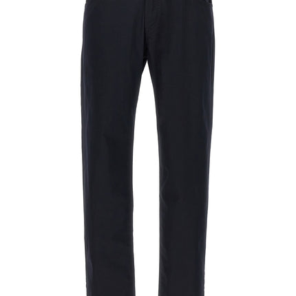 Hugo Boss Blue Cotton Casual Pants