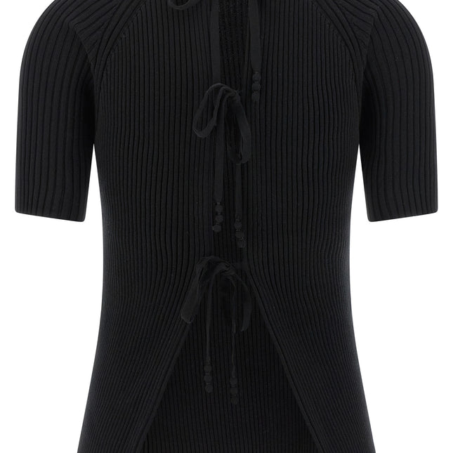 Tory Burch Black Cotton Cardigan