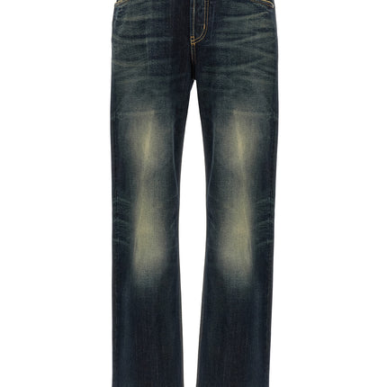 Alexander McQueen Blue Cotton Jeans Denim