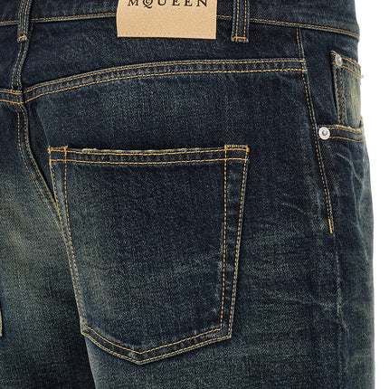 Alexander McQueen Blue Cotton Jeans Denim