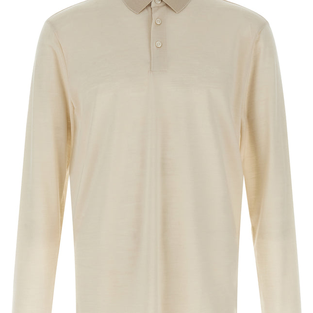 Hugo Boss Beige Wool Polo Shirt
