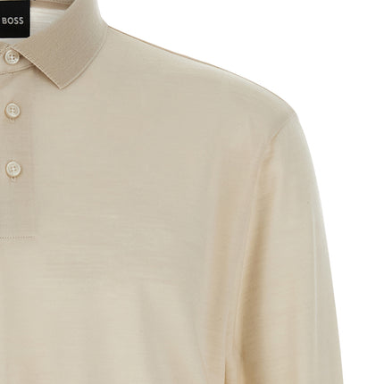 Hugo Boss Beige Wool Polo Shirt