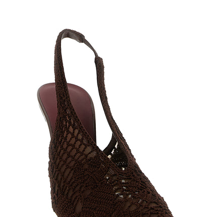 Magda Butrym Brown Cotton High Heel Pumps