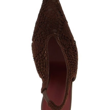 Magda Butrym Brown Cotton High Heel Pumps