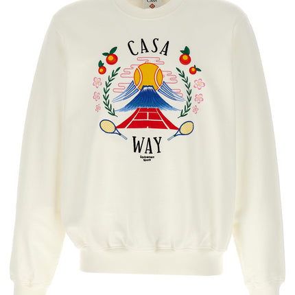 Casablanca White Cotton Sweatshirt