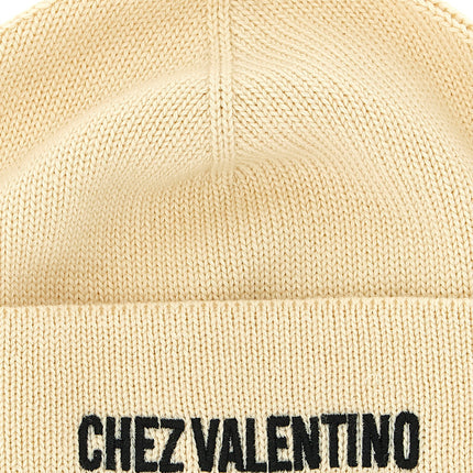 Valentino Garavani Beige Cotton Beanie