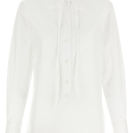 Gucci White Cotton Blouse