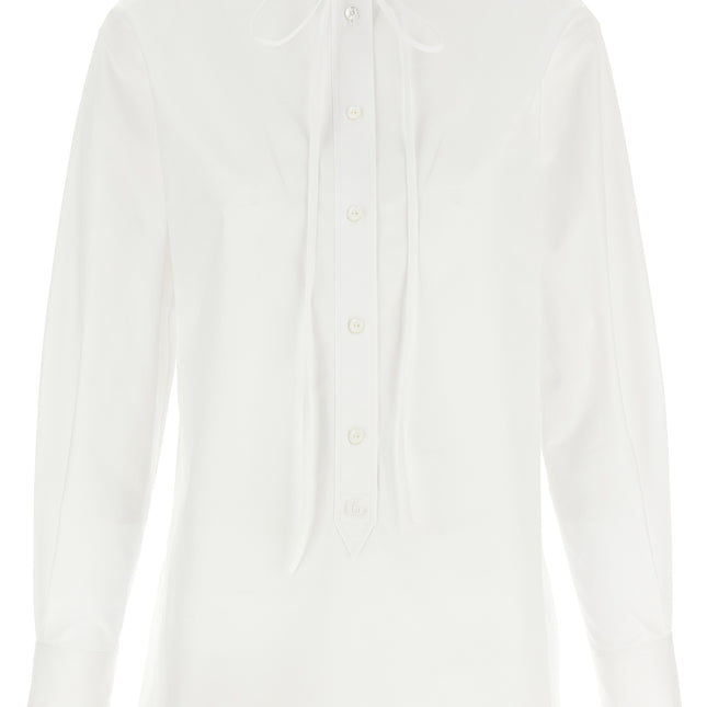 Gucci White Cotton Blouse