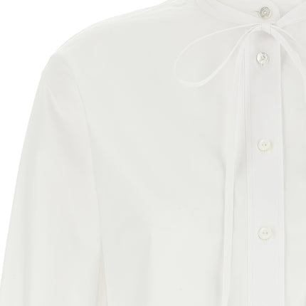 Gucci White Cotton Blouse