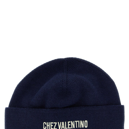 Valentino Garavani Blue Cotton Beanie