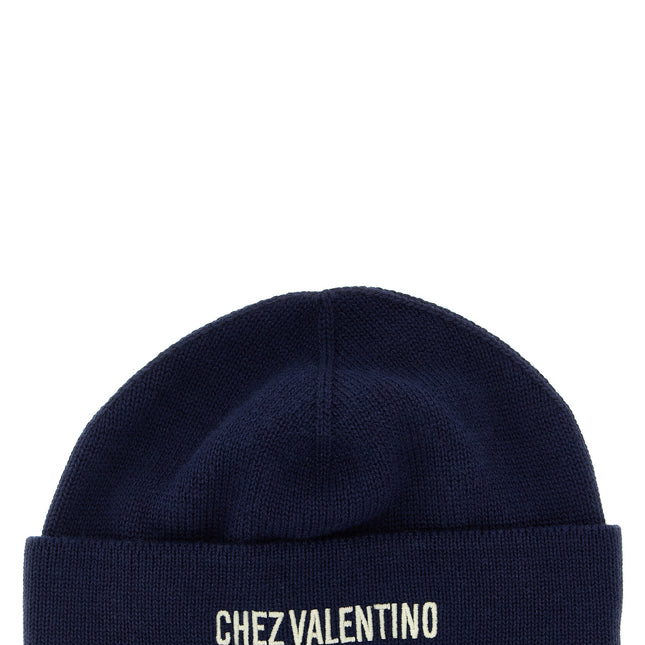 Valentino Garavani Blue Cotton Beanie