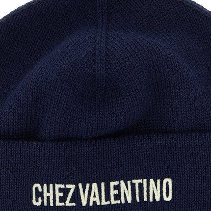 Valentino Garavani Blue Cotton Beanie