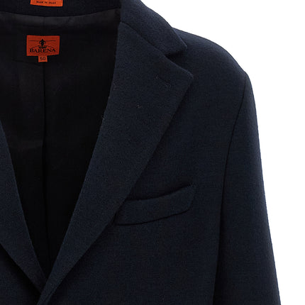 BARENA Black Virgin Wool Coat