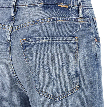 Mother Denim Blue Cotton High-Waisted Jean