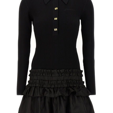 Ganni Black Viscose Short Dress