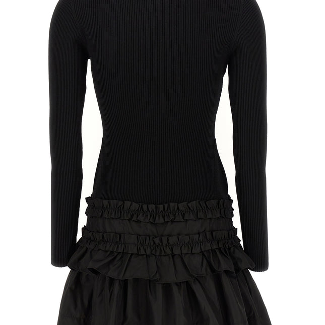 Ganni Black Viscose Short Dress
