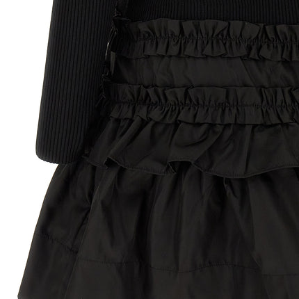 Ganni Black Viscose Short Dress