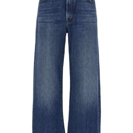 Mother Denim Blue Cotton Flared Jeans