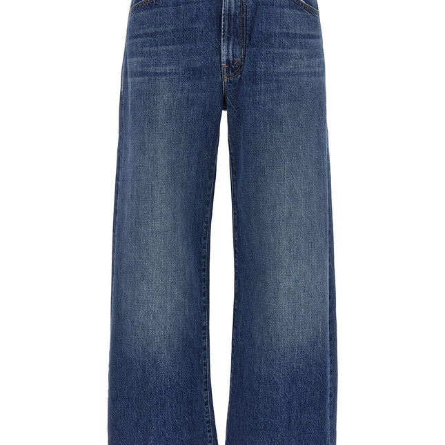 Mother Denim Blue Cotton Flared Jeans