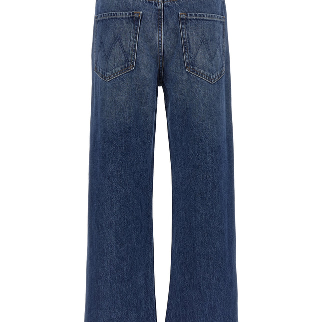 Mother Denim Blue Cotton Flared Jeans