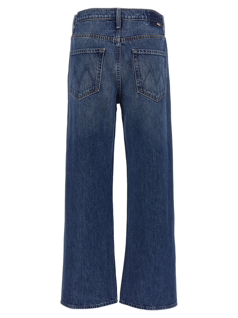 Mother Denim Blue Cotton Flared Jeans