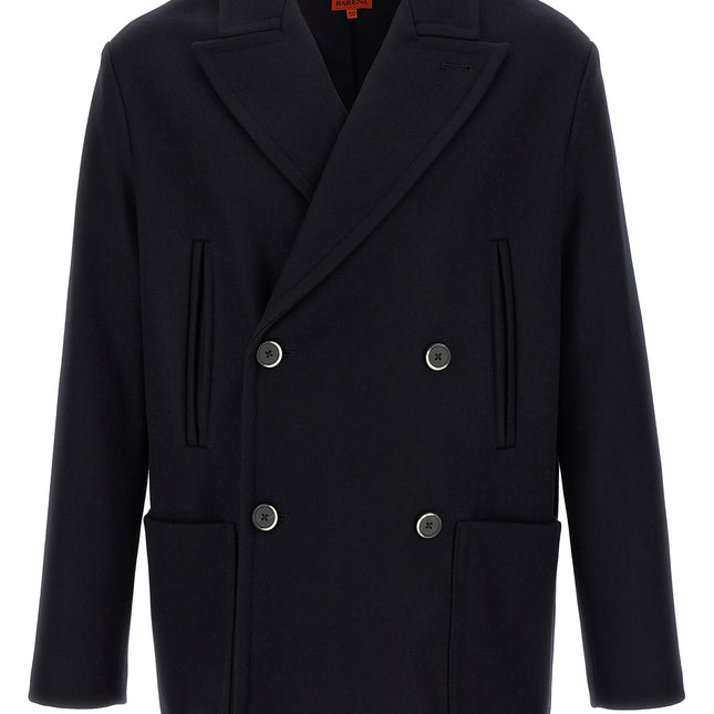 BARENA Blue Wool Coat
