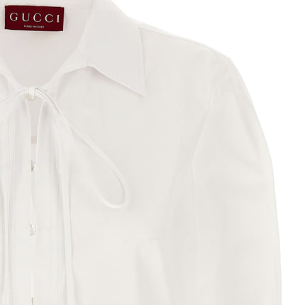 Gucci White Cotton Short Dress
