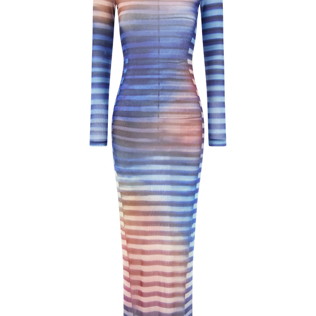 Jean Paul Gaultier Multicolor Polyamide Long Dress
