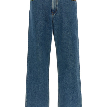 Valentino Garavani Blue Polyamide Straight-Leg Jeans