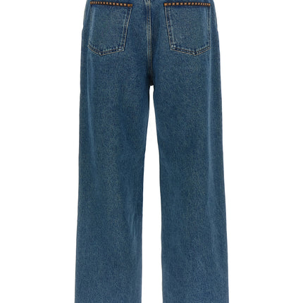 Valentino Garavani Blue Polyamide Straight-Leg Jeans