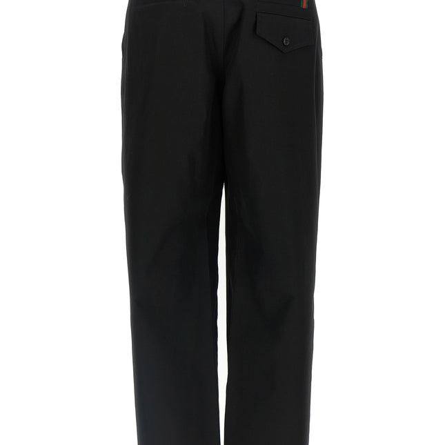 Gucci Black Cotton Casual Pants