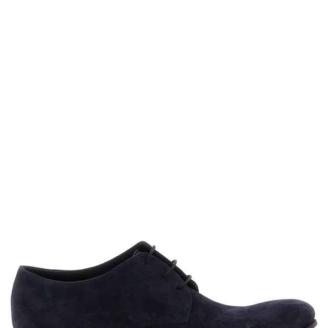 JULIAN Blue Suede Leather Oxfords And Derbies