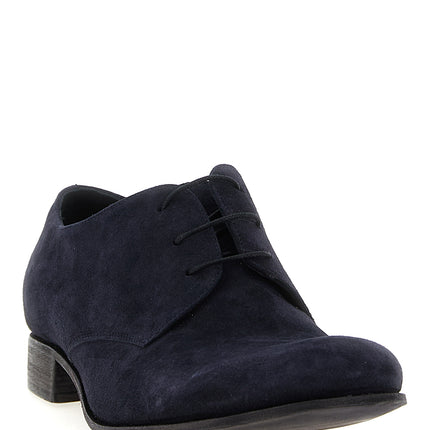 JULIAN Blue Suede Leather Oxfords And Derbies