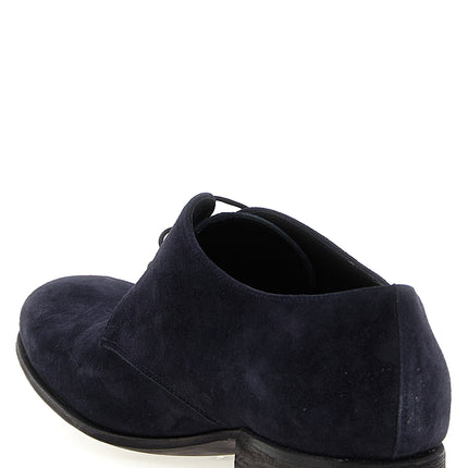JULIAN Blue Suede Leather Oxfords And Derbies