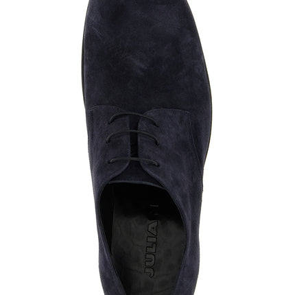 JULIAN Blue Suede Leather Oxfords And Derbies