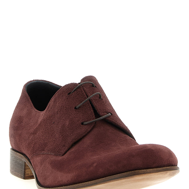 JULIAN Bordeaux Suede Leather Oxfords And Derbies