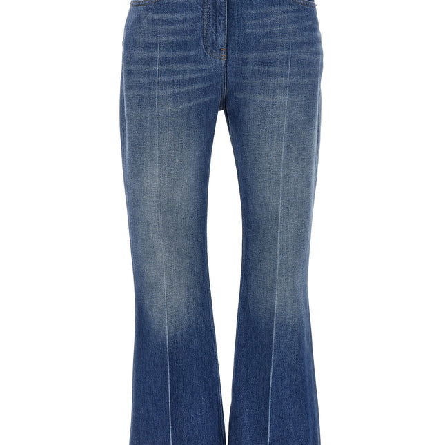 Valentino Garavani Blue Cotton Flared Jeans
