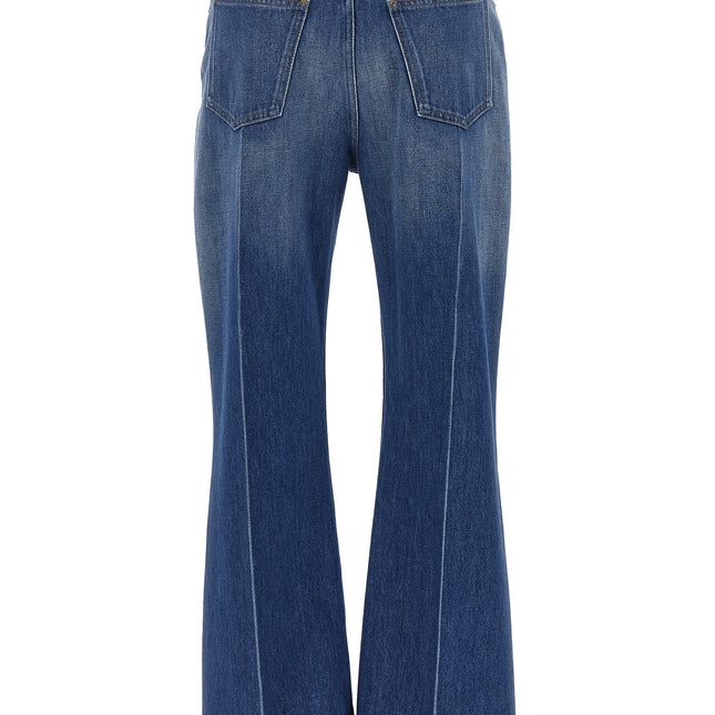 Valentino Garavani Blue Cotton Flared Jeans