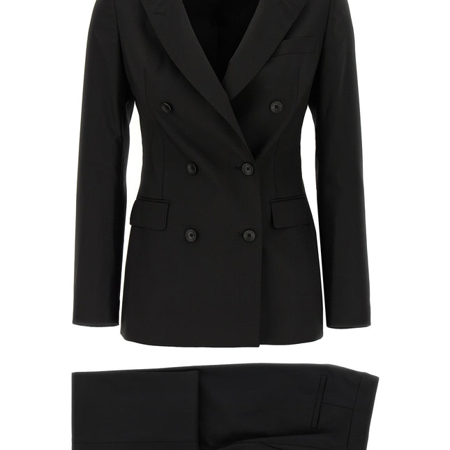 Tagliatore Black Virgin Wool Two-Piece Suit