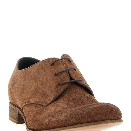 JULIAN Brown Suede Leather Oxfords And Derbies