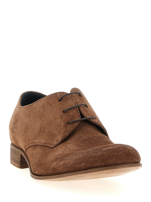 JULIAN Brown Suede Leather Oxfords And Derbies
