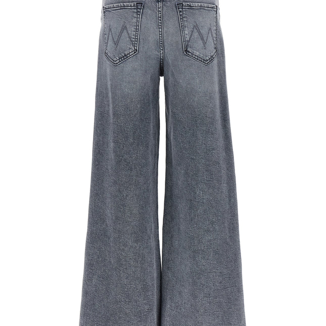 Mother Denim Gray Cotton Relaxed Fit Jeans