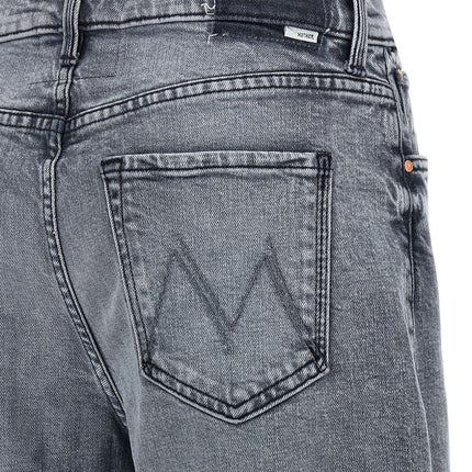 Mother Denim Gray Cotton Relaxed Fit Jeans