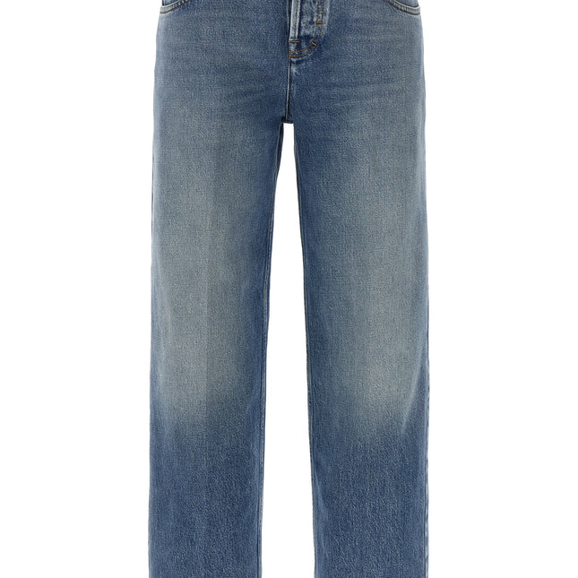 Gucci Blue Cotton Straight-Leg Jeans