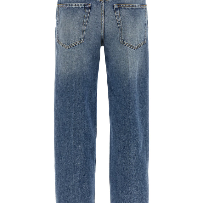 Gucci Blue Cotton Straight-Leg Jeans
