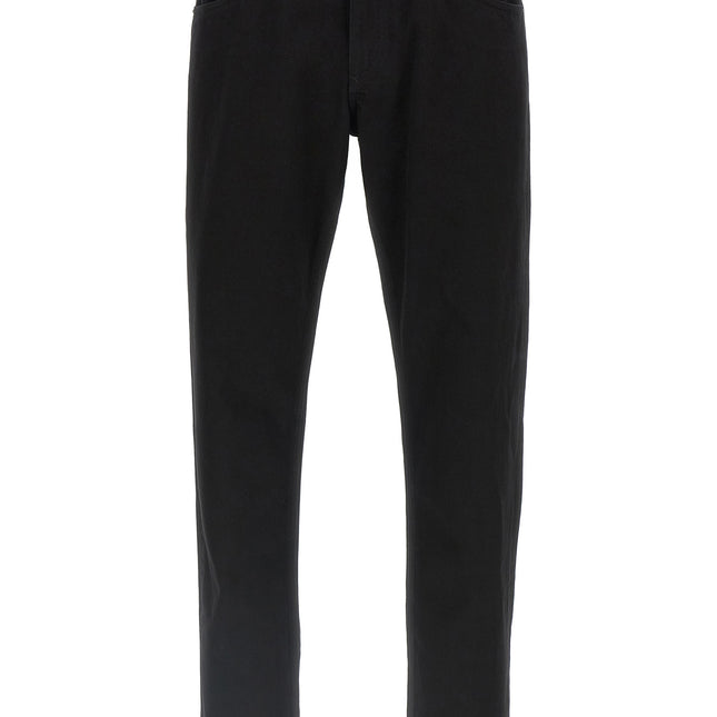 Dolce & Gabbana Black Cotton Straight-Leg Jeans