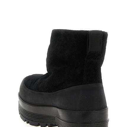 Stone Island Black Rubber Ankle Boots